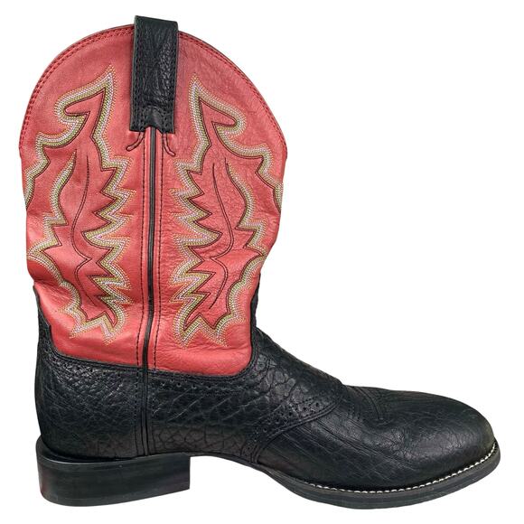 Twisted X Men’s Black Red Leather Cowboy Boot Size US 12 D